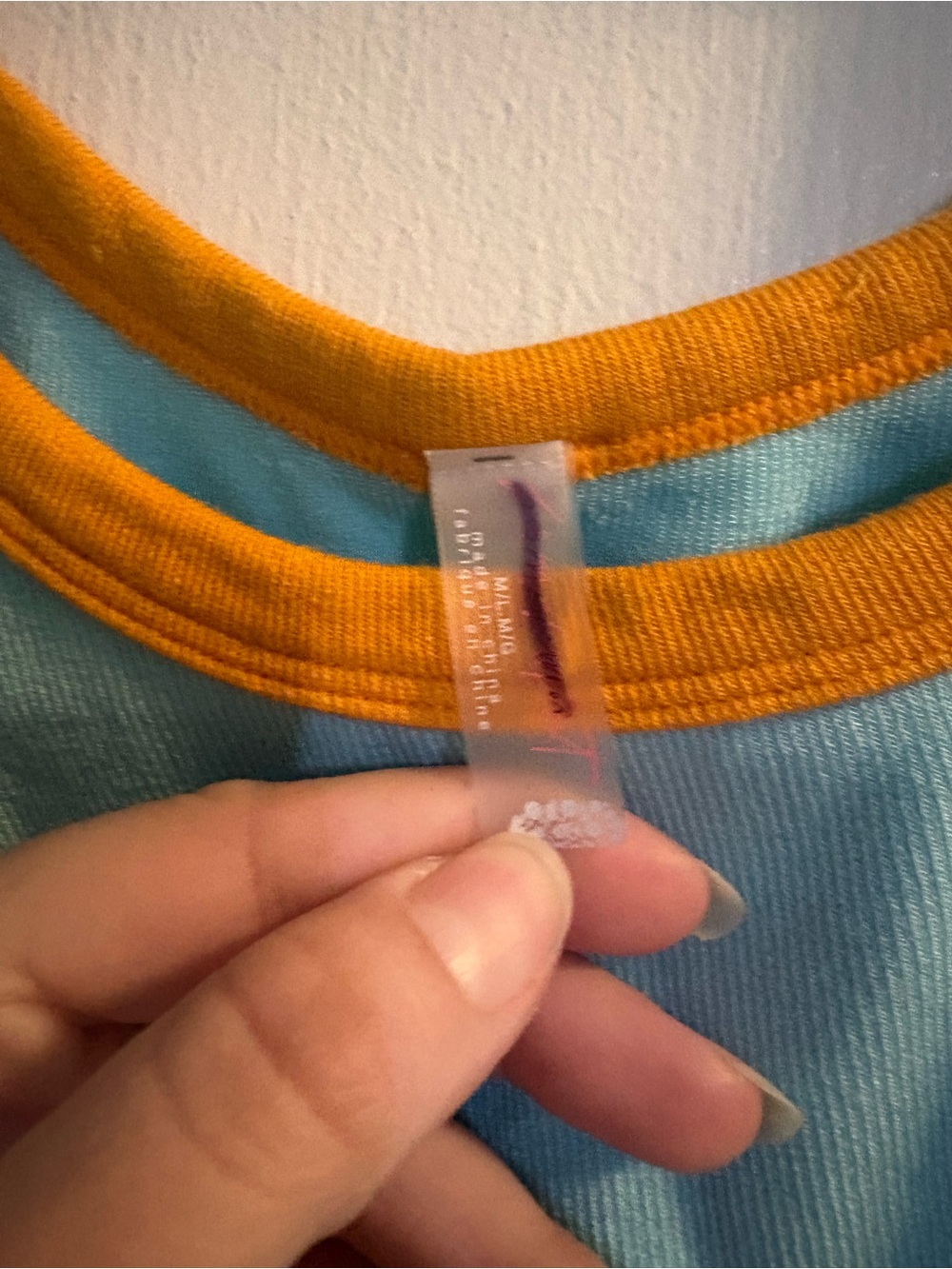 Free People Movement Tank Top - Aqua with Orange Trim - Picture 2 of 4